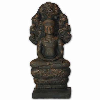 Naga Buddha Schlangenbuddha Gartendeko Sandstein Direktimport (Art. Nr. 11003)