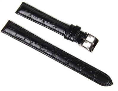 Hugo Boss Ersatzband Uhrenarmband Leder Band 14mm schwarz 1502180