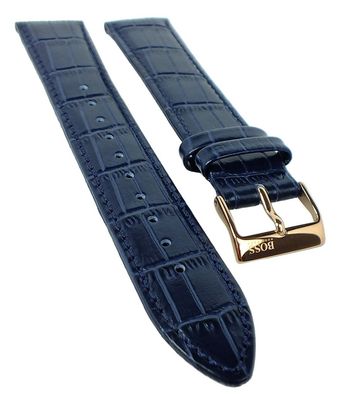 Hugo Boss 1513371 Uhrenarmband 20mm | Leder, blau, Dornschließe 31374