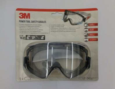 3M Schutzbrille Vollsichtschutzbrille 2890SC für Elektroarbeiten