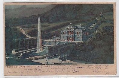 62673 Künstlerpostkarte Nr. 1441 Schloss Linderhof Verlag Ottmar Zieher 1900
