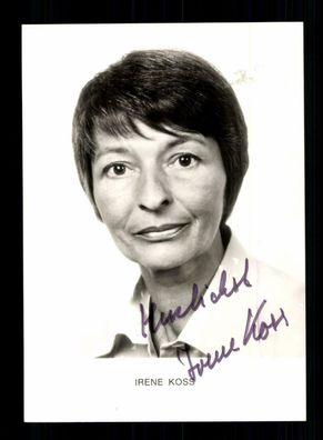 Irene Koss Rüdel Autogrammkarte Original Signiert # BC 94272