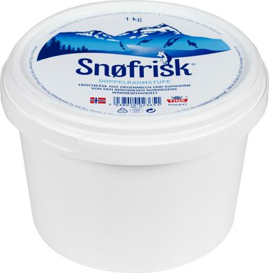 Snøfrisk Norwegischer Ziegenfrischkäse 1kg Eimer