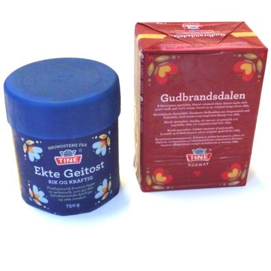 Ekte Geitost und Gudbrandsdalen Brunost 1,750 kg norwegian cheese