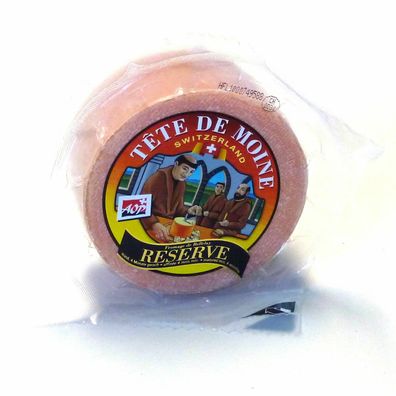 Tete de Moine Reserve AOP Käse 400g für Girolle Käsehobel halber Laib