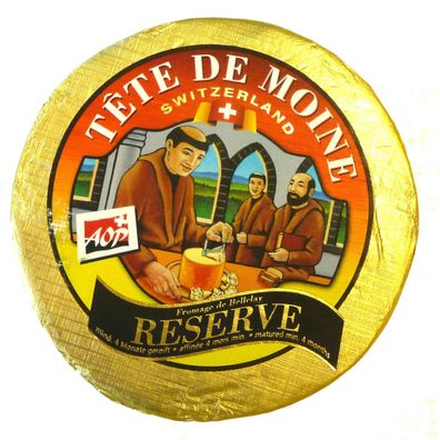 Tete de Moine Reserve ca 400g halbierter Laib für Girolle Tete de Moine AOP