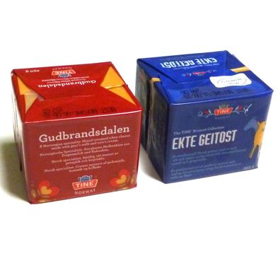 Gudbrandsdalen und Ekte Geitost 2x250g Brunost Norwegen Duo