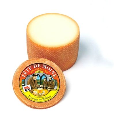 Tete de Moine AOP Schweizer Käse ca 430g für Girolle Käsehobel halbierter Laib
