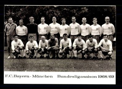 FC Bayern München Mannschaftskarte 1968-69