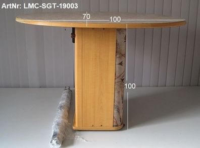 Sitzgruppentisch zum Absenken LMC gebraucht mit Laufschienen oval 100x70
