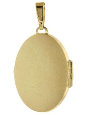 trendor Schmuck Halskette mit Medaillon-Anhänger Silber 925 gold plattiert 39660