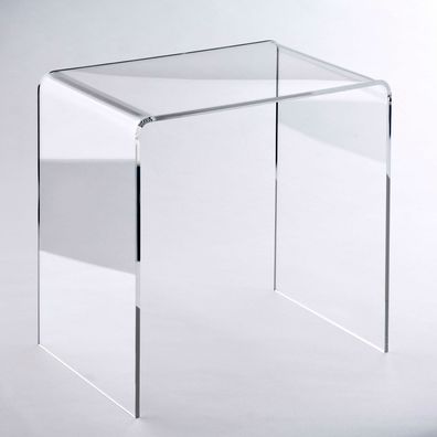 Hochwertiger Acryl-Glas Beistelltisch/ Nachttisch, transparent