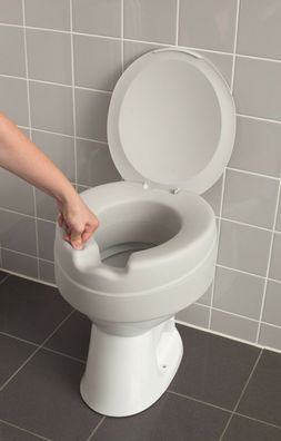 Russka Toilettensitzerhöhung Soft weich 11cm Deckel WC Aufsatz Sitz Erhöhung
