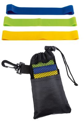 3x Fitnessbänder Set Widerstandsbänder Gymnastikband Fitness Bänder + Tasche BWI