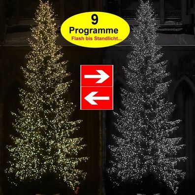 400 LED Premium ges. 50m Lichterkette für Weihnachtsbaum 9 Programme kalt/ warm