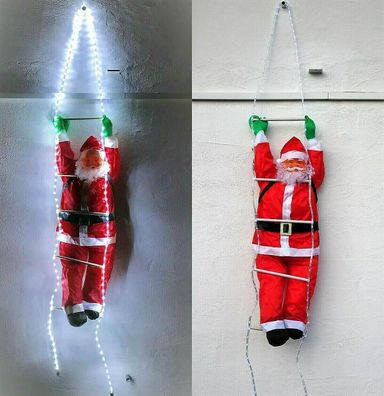 XXL Premium Weihnachtsmann auf LED Leiter 250cm hoch SANTA DEKO 120 LED´s WoW!