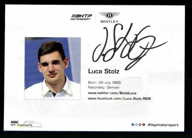 Luca Stolz Autogrammkarte Original Signiert Motorsport # BC G 31596