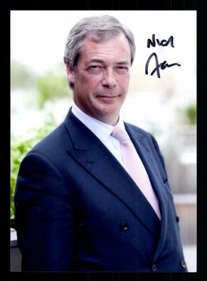 Nigel Farage Mitgründer der Brexit Partei Foto Original Signiert # BC G 31401