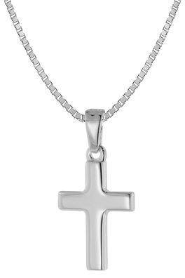 trendor Schmuck Kreuz mit Halskette für Kinder 925 Silber 39582