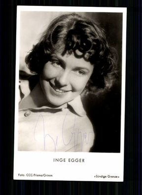 Inge Egger Autogrammkarte Original Signiert TOP## BC 974