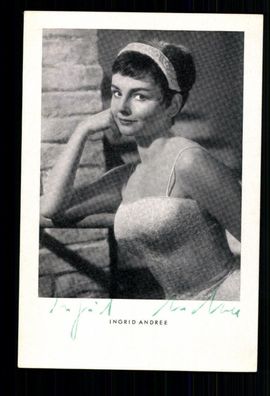 Ingrid Andree Autogrammkarte Original Signiert ## BC 21375