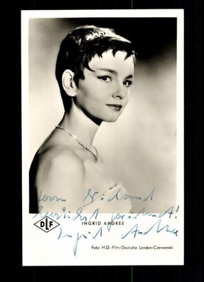 Ingrid Andree Kunst und Bild Autogrammkarte Original Signiert # BC 50881