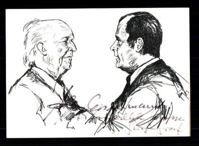 Alfred Braun und Jürgen Graf Autogrammkarte Original Signiert # BC 102047
