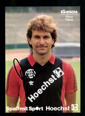 Klaus Theiss Autogrammkarte Eintracht Frankfurt 1986-87 Original Signiert