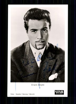 Erwin Strahl Star Revue Autogrammkarte Original Signiert TOP## BC 877