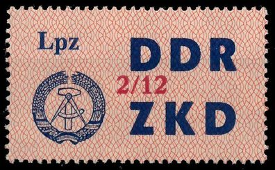 DDR DIENST Laufkontrollzettel Nr 39 2 12 - XII X1C4F96