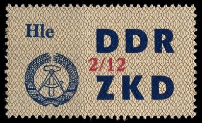 DDR DIENST Laufkontrollzettel Nr 37 2 12 - XII X1CA6FA