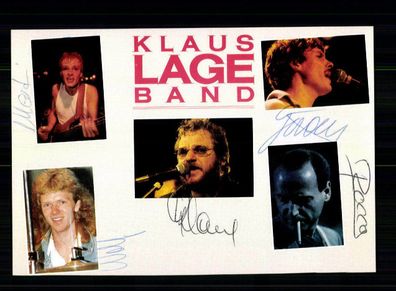 Klaus Lage Band Autogrammkarte Original Signiert ## BC 141736