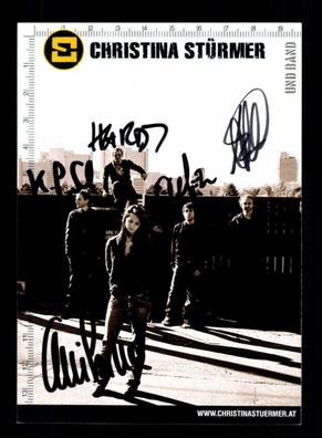 Christina Stürmer und Band Autogrammkarte Original Signiert ## BC 67231