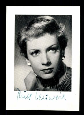 Ruth Leuwerik Autogrammkarte Original Signiert ## BC 151541