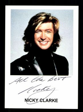 Nicky Clarke Autogrammkarte Original Signiert ## BC 151841