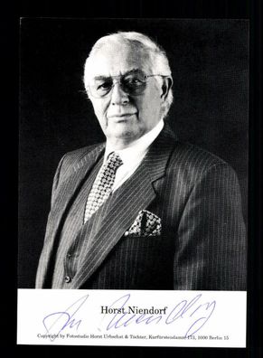 Horst Niendorf Autogrammkarte Original Signiert # BC 128982