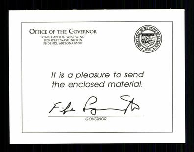 Governor von Arizona Original Signiert ## BC 73162