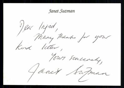 Janet Suzman Karteikarte Original Signiert ## BC 30860