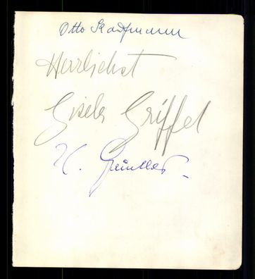 Gisela Griffel / Otto Kaufmann / Günther Albumblatt Orignal Si+ ## BC G 23176