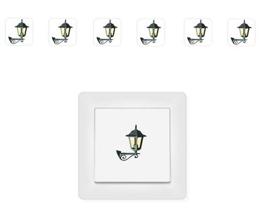 6 Stück Schalteraufkleber Licht Symbole (R23/21)