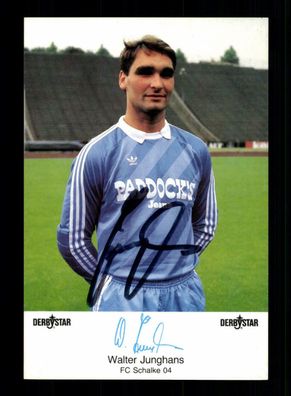 Walter Junghans Autogrammkarte FC Schalke 04 1985-86 Original Signiert