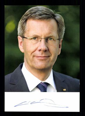Christian Wulff Autogrammkarte Original Signiert Bundespräsident ## BC 135397