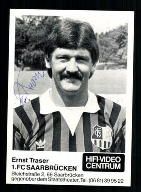 Ernst Traser Autogrammkarte 1 FC Saarbrücken 1983-84 Original Signiert