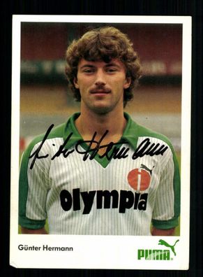 Günter Hermann Autogrammkarte Werder Bremen 1983-84 Original Signiert