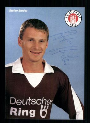 Stefan Studer Autogrammkarte FC St Pauli 1984-85 Original Signiert