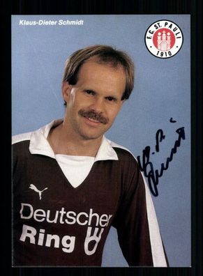 Klaus Dieter Schmidt Autogrammkarte FC St Pauli 1984-85 Original Signiert