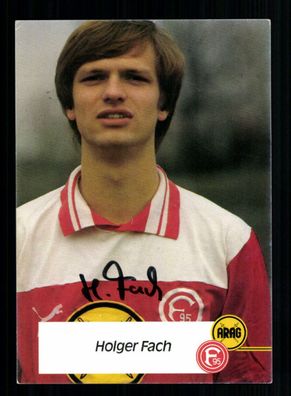 Holger Fach Autogrammkarte Fortuna Düsseldorf 1982-83 Original Signiert