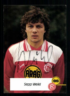 Sepp Weikl Autogrammkarte Fortuna Düsseldorf 1982-83 Original Signiert