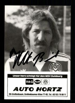 Herbert Büssers Autogrammkarte MSV Duisburg 1983-84 2. Karte Original Signiert