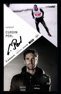 Curdin Perl Autogrammkarte Original Signiert Skilanglauf ## BC G 26551